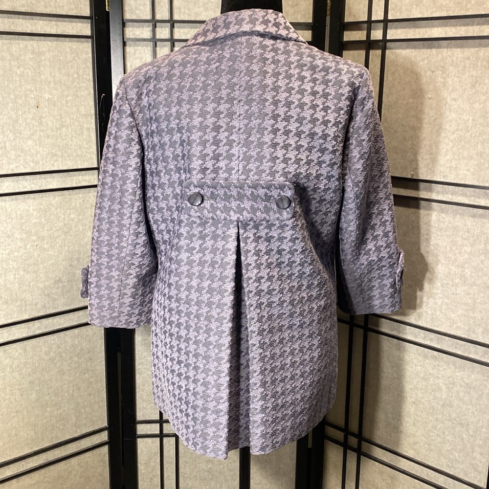 Due per Due poly/ rayon size M herringbone blazer grey and lavender lined! - Picture 3 of 10